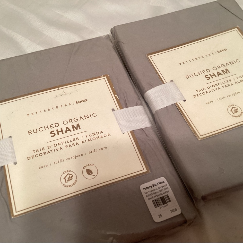 Pottery Barn Gray Pillow Set Luxurious Bedding
